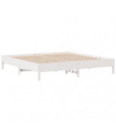 vidaXL Bed Frame without Mattress White 200x200 cm Solid Wood Pine