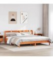 vidaXL Bed Frame without Mattress Wax Brown 200x200 cm Solid Wood Pine