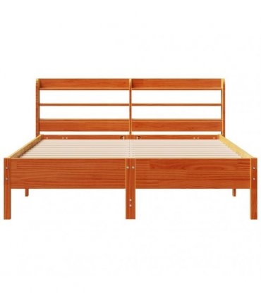 vidaXL Bed Frame without Mattress Wax Brown 150x200 cm Solid Wood Pine