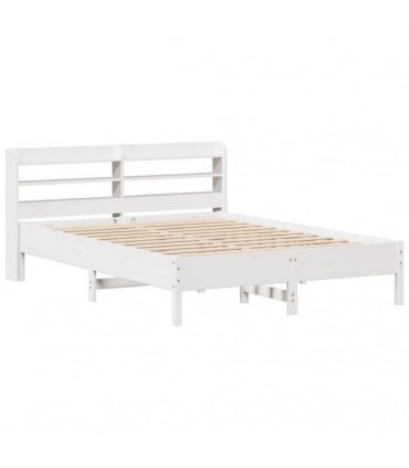 vidaXL Bed Frame without Mattress White 140x200 cm Solid Wood Pine