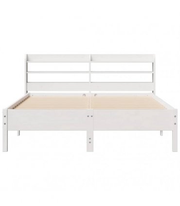 vidaXL Bed Frame without Mattress White 140x200 cm Solid Wood Pine