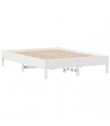 vidaXL Bed Frame without Mattress White 140x200 cm Solid Wood Pine