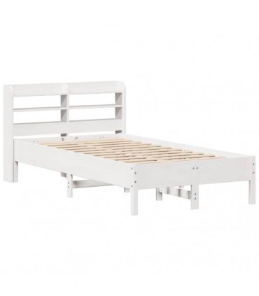 vidaXL Bed Frame without Mattress White 100x200 cm Solid Wood Pine