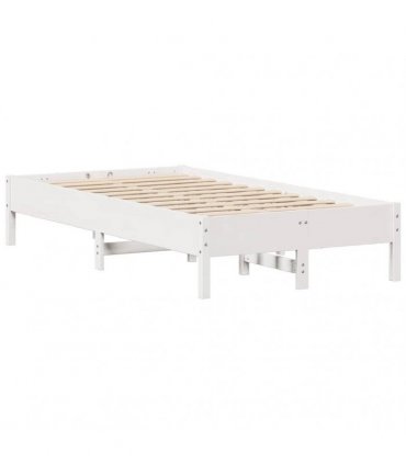 vidaXL Bed Frame without Mattress White 100x200 cm Solid Wood Pine