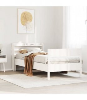 vidaXL Bed Frame without Mattress White 90x190 cm Solid Wood Pine