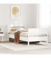 vidaXL Bed Frame without Mattress White 90x190 cm Solid Wood Pine