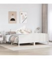 vidaXL Bed Frame without Mattress White 200x200 cm Solid Wood Pine