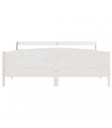 vidaXL Bed Frame without Mattress White 200x200 cm Solid Wood Pine