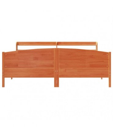 vidaXL Bed Frame without Mattress Wax Brown 200x200 cm Solid Wood Pine