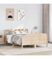 vidaXL Bed Frame without Mattress 150x200 cm Solid Wood Pine