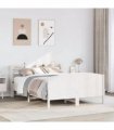vidaXL Bed Frame without Mattress White 150x200 cm Solid Wood Pine