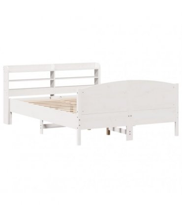 vidaXL Bed Frame without Mattress White 150x200 cm Solid Wood Pine