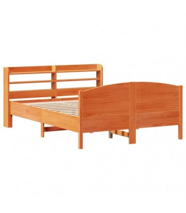 vidaXL Bed Frame without Mattress Wax Brown 150x200 cm Solid Wood Pine