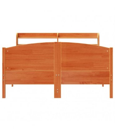 vidaXL Bed Frame without Mattress Wax Brown 150x200 cm Solid Wood Pine