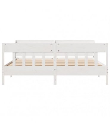 vidaXL Bed Frame without Mattress White 200x200 cm Solid Wood Pine