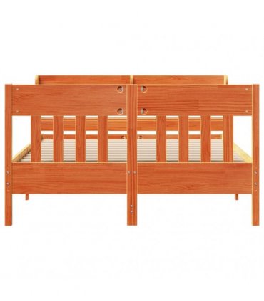 vidaXL Bed Frame without Mattress Wax Brown 150x200 cm Solid Wood Pine