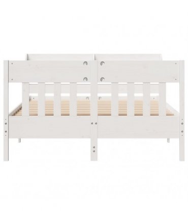 vidaXL Bed Frame without Mattress White 140x200 cm Solid Wood Pine