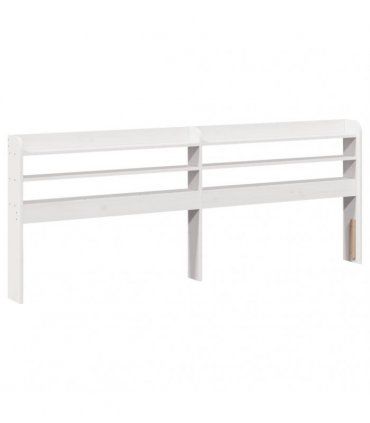 vidaXL Bed Frame with Headboard White 200x200 cm Solid Wood Pine