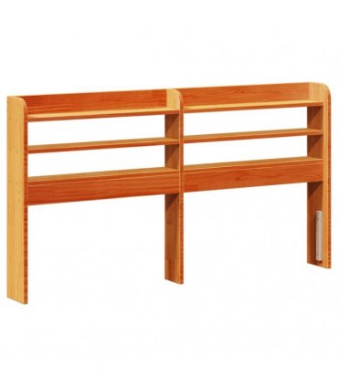 vidaXL Bed Frame with Headboard Wax Brown 150x200 cm Solid Wood Pine