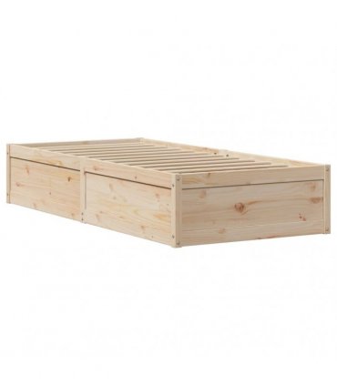 vidaXL Bed Frame with Headboard 90x190 cm Solid Wood Pine