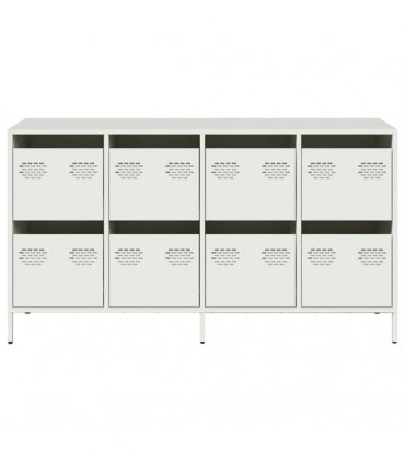 vidaXL Sideboard White 135x39x73,5 cm Cold-rolled Steel