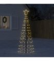 vidaXL LED Christmas Tree with Spikes 220 LEDs Warm White 180 cm