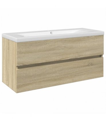 vidaXL 2 Piece Bathroom Furniture Set Ceramic and Engineered Wood
