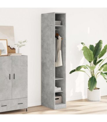 vidaXL Wardrobe Concrete Grey 30x50x200 cm Engineered Wood