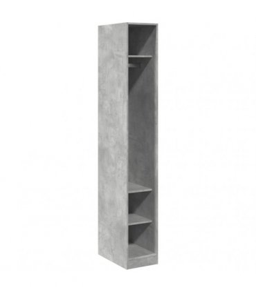 vidaXL Wardrobe Concrete Grey 30x50x200 cm Engineered Wood