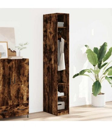 vidaXL Wardrobe Smoked Oak 30x50x200 cm Engineered Wood