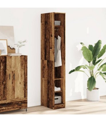 vidaXL Wardrobe Old Wood 30x50x200 cm Engineered Wood