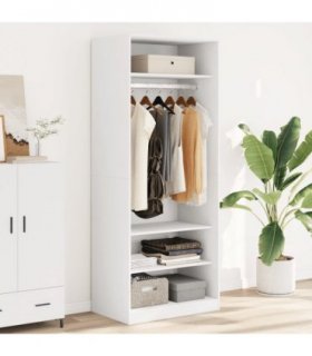 vidaXL Wardrobe White 80x50x200 cm Engineered Wood