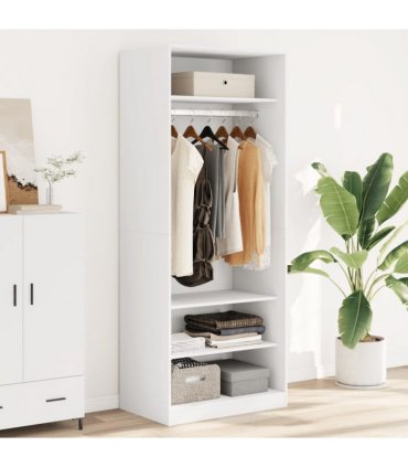 vidaXL Wardrobe White 80x50x200 cm Engineered Wood
