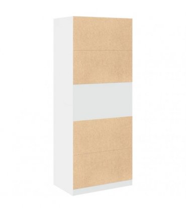 vidaXL Wardrobe White 80x50x200 cm Engineered Wood