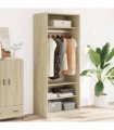 vidaXL Wardrobe Sonoma Oak 80x50x200 cm Engineered Wood