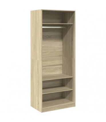 vidaXL Wardrobe Sonoma Oak 80x50x200 cm Engineered Wood