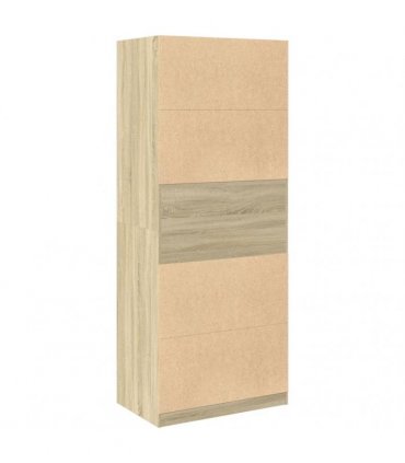 vidaXL Wardrobe Sonoma Oak 80x50x200 cm Engineered Wood