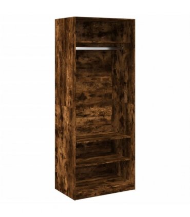 vidaXL Wardrobe Smoked Oak 80x50x200 cm Engineered Wood