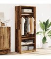 vidaXL Wardrobe Old Wood 80x50x200 cm Engineered Wood