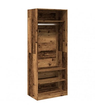 vidaXL Wardrobe Old Wood 80x50x200 cm Engineered Wood