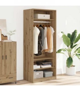 vidaXL Wardrobe Artisian Oak 80x50x200 cm Engineered Wood