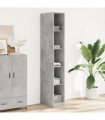 vidaXL Wardrobe Concrete Grey 30x50x200 cm Engineered Wood