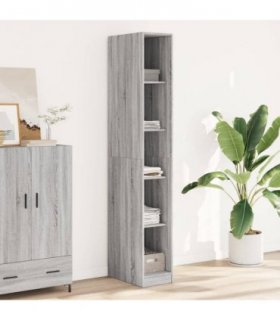 vidaXL Wardrobe Grey Sonoma 30x50x200 cm Engineered Wood