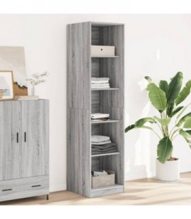 vidaXL Wardrobe Grey Sonoma 50x50x200 cm Engineered Wood
