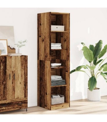 vidaXL Wardrobe Old Wood 50x50x200 cm Engineered Wood