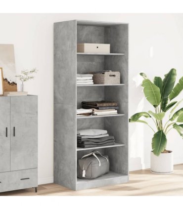 vidaXL Wardrobe Concrete Grey 80x50x200 cm Engineered Wood