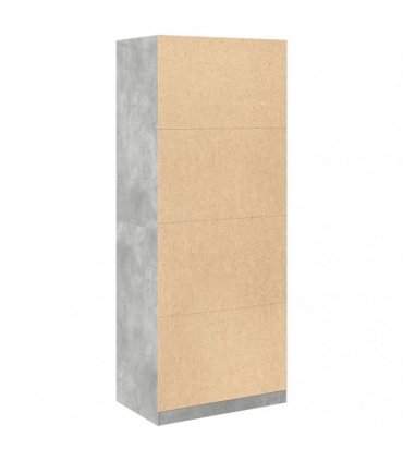 vidaXL Wardrobe Concrete Grey 80x50x200 cm Engineered Wood