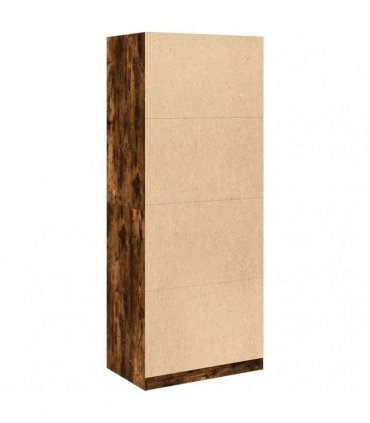 vidaXL Wardrobe Smoked Oak 80x50x200 cm Engineered Wood