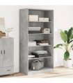 vidaXL Wardrobe Concrete Grey 100x50x200 cm Engineered Wood