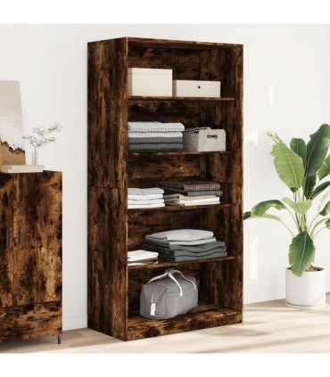 vidaXL Wardrobe Smoked Oak 100x50x200 cm Engineered Wood